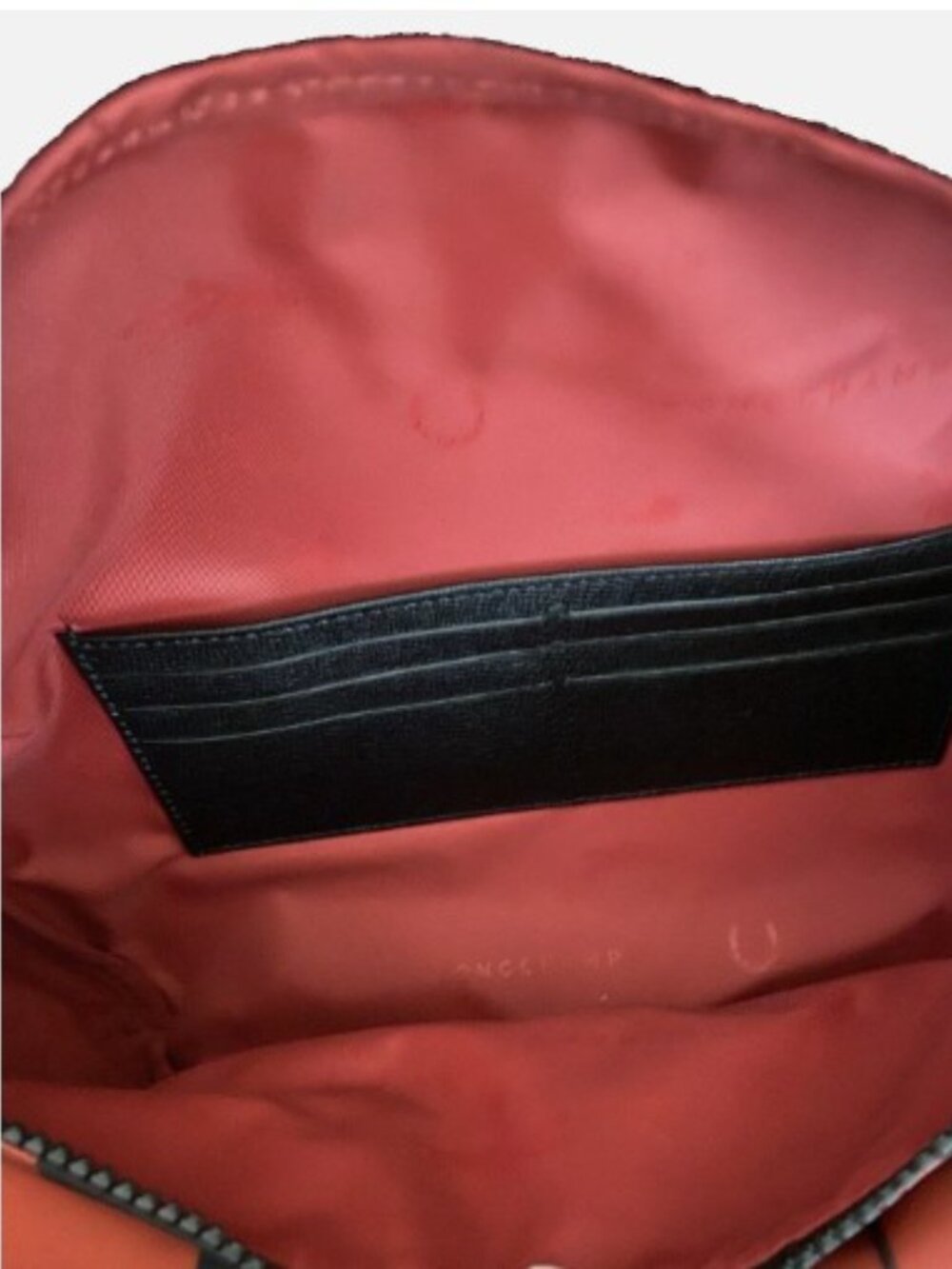 NWT LONGCHAMP Le Pliage Neo Red Black Logo Large Belt Bag with 2 Compartments - Picture 3 of 5